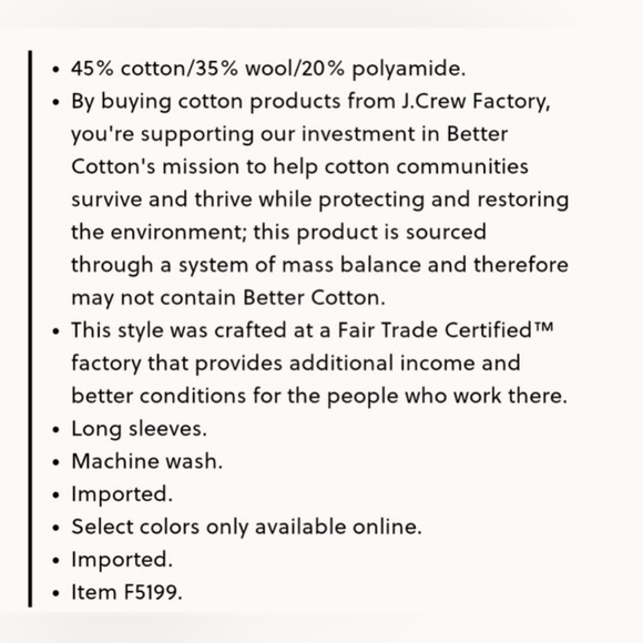 Cotton Wool Blend Teddie Sweater by J.Crew Factory - Picture 2 of 6